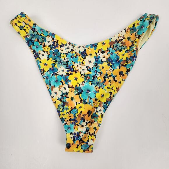 L*Space Cabana Bikini Bitsy Bottom in Yellow Floral Size Large - Picture 2 of 2